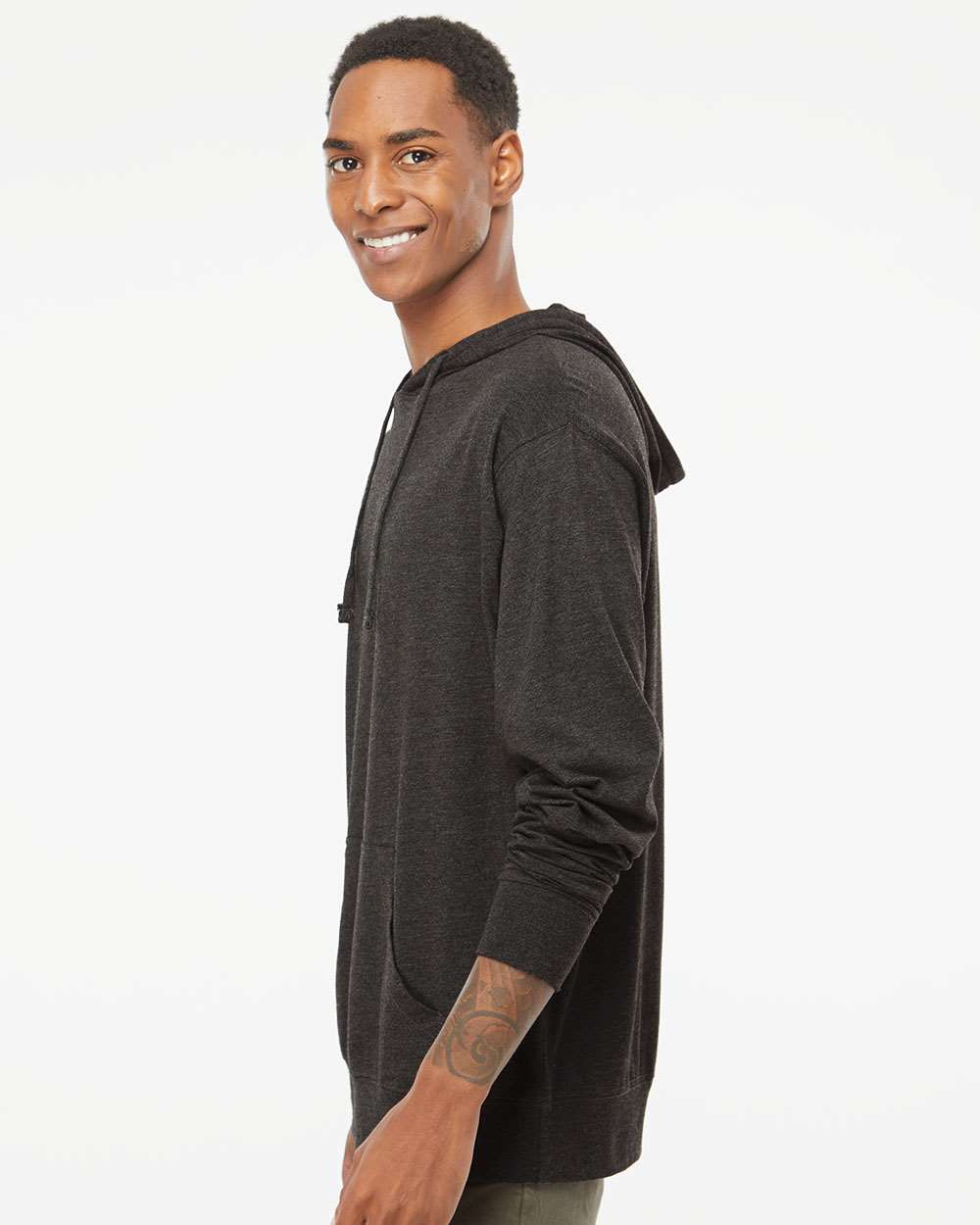 Unisex Lightweight Hooded Pullover T-Shirt