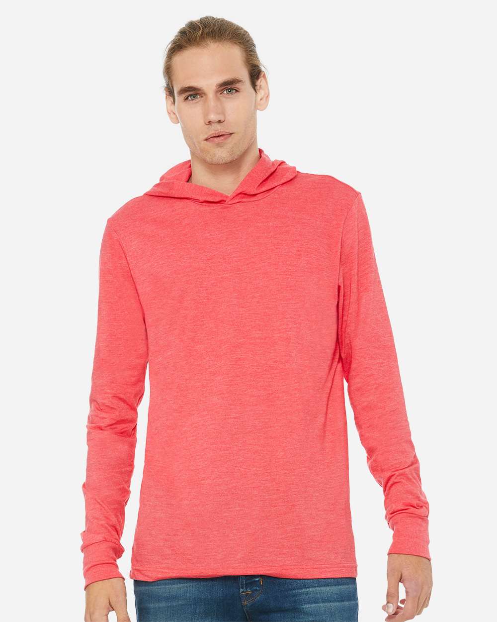 Unisex Jersey Hooded Long Sleeve Tee