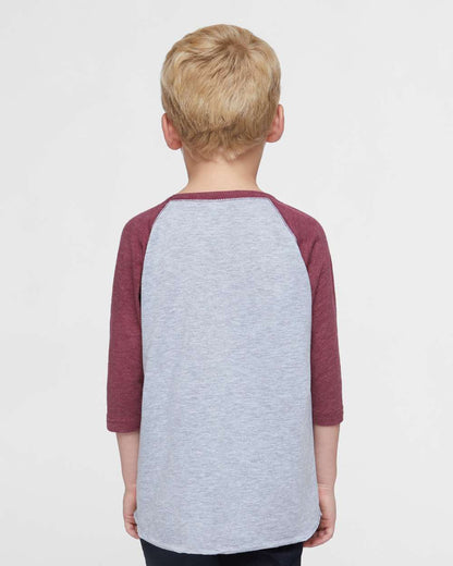 Toddler Baseball Fine Jersey Three-Quarter Sleeve Tee
