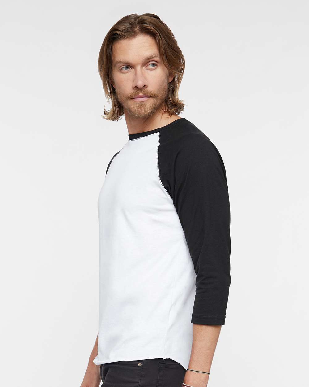Men's Baseball Fine Jersey Three-Quarter Sleeve Tee