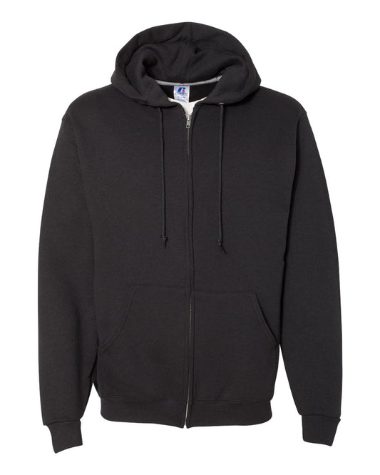 Russell Athletic Men's Dri Power Full Zip Fleece Hoodie , X-large ,Black