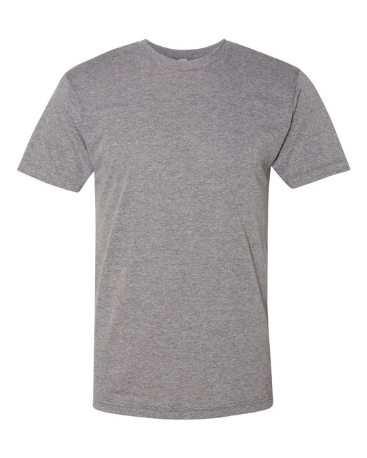 American Apparel Unisex Tri-Blend Short Sleeve Track Shirt, Athletic Grey, Large