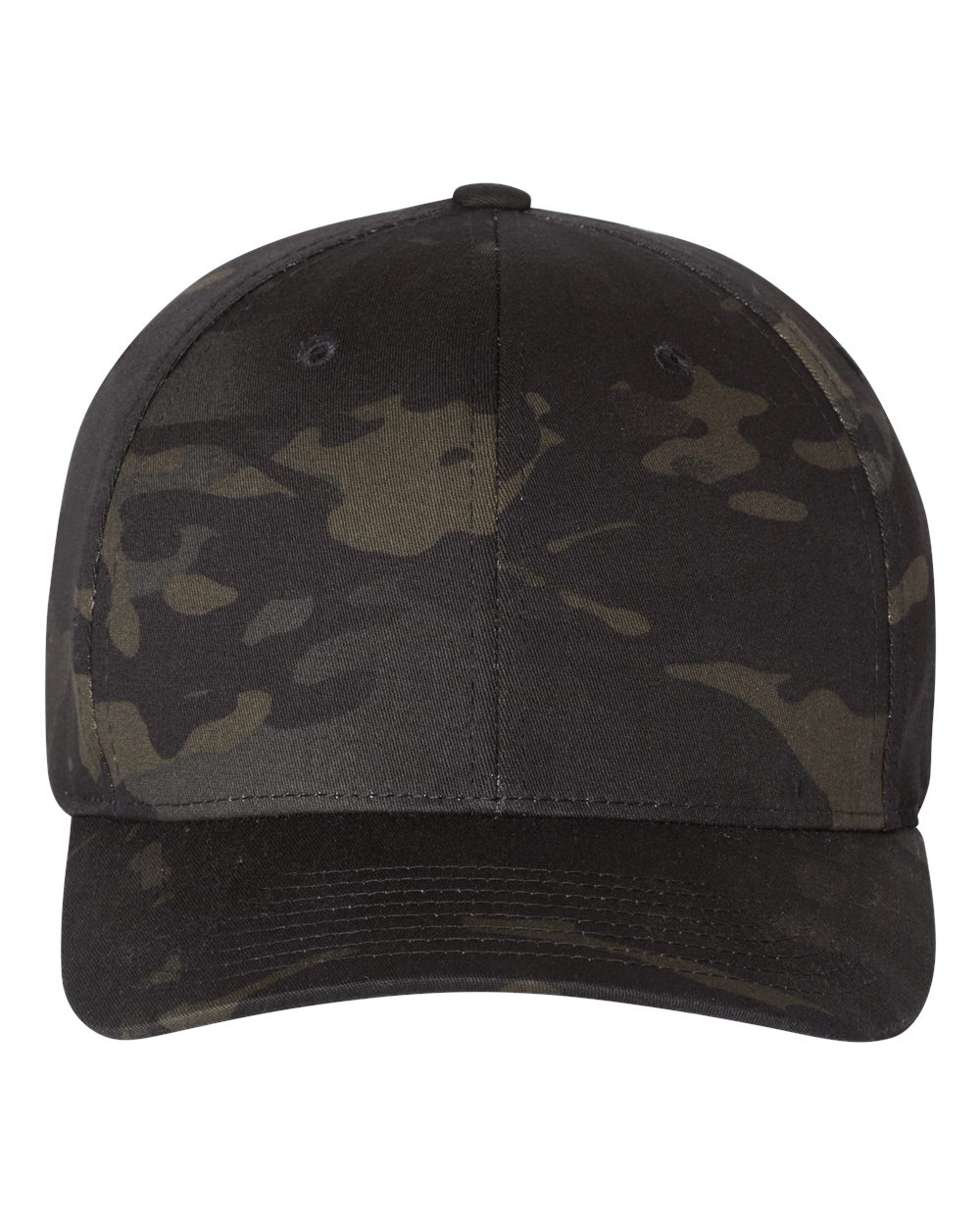 Flexfit unisex adult Flexfit Multicam Baseball Fitted Cap, Multicam Black, Small-Medium US