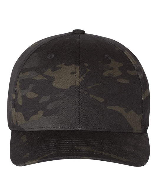 Flexfit unisex adult Flexfit Multicam Baseball Fitted Cap, Multicam Black, Small-Medium US