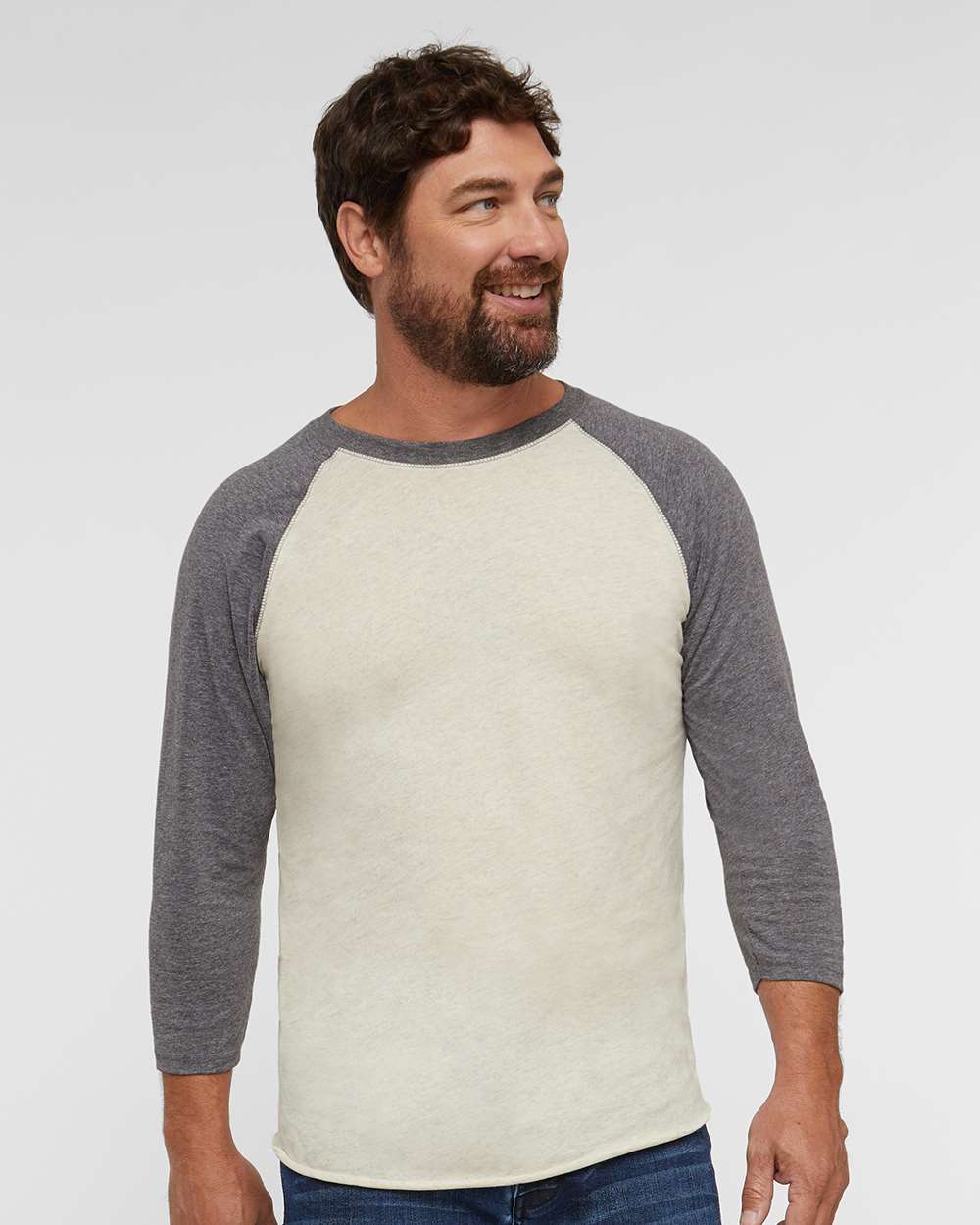 Men's Baseball Fine Jersey Three-Quarter Sleeve Tee