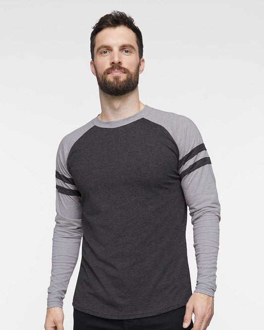 Unisex Fine Jersey Mash Up Long Sleeve Tee
