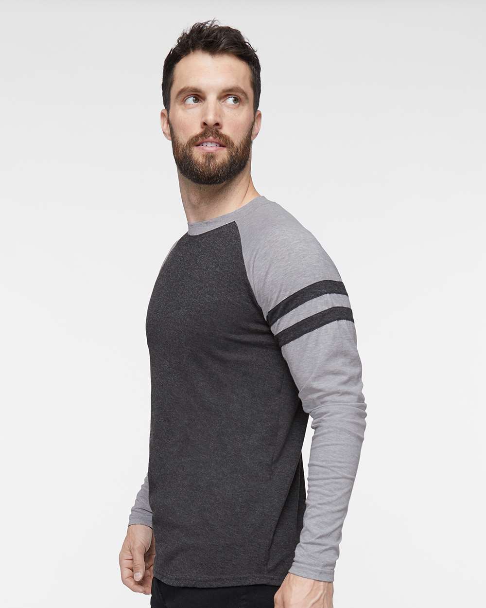 Unisex Fine Jersey Mash Up Long Sleeve Tee