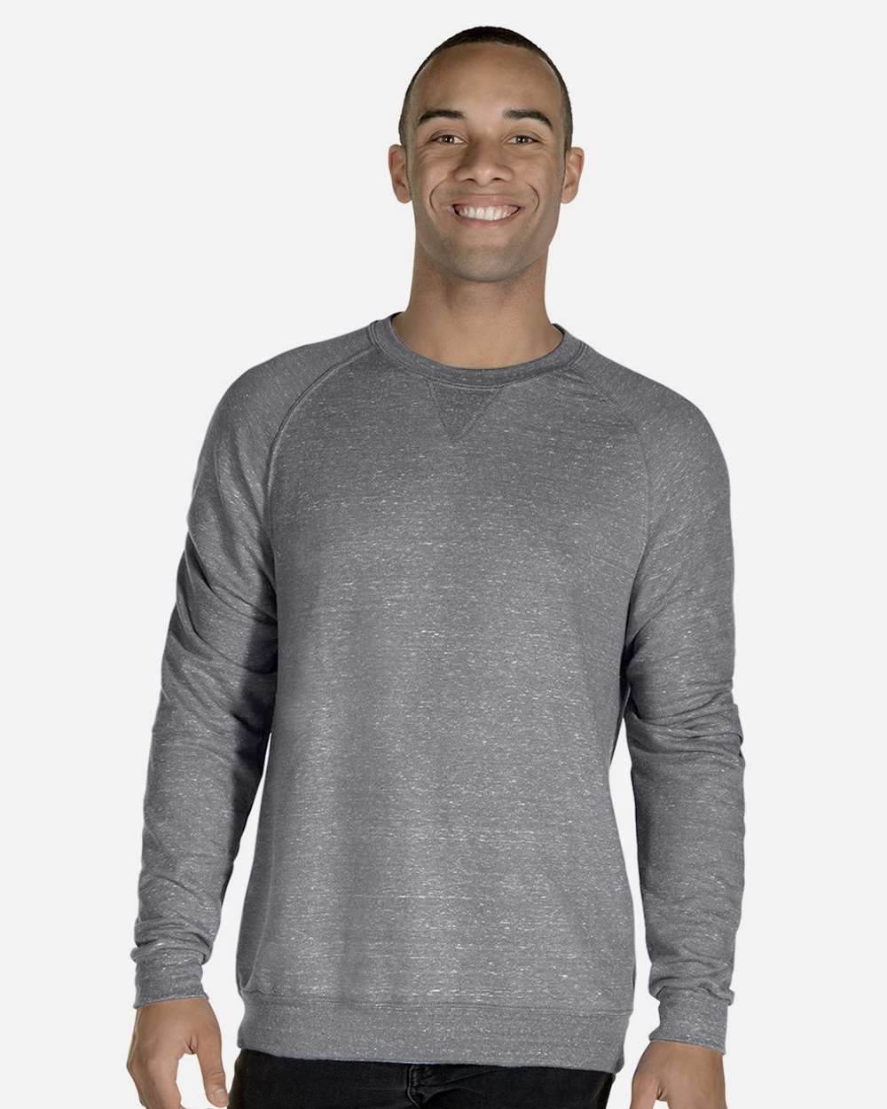 Unisex Snow Heather French Terry Crewneck Sweatshirt
