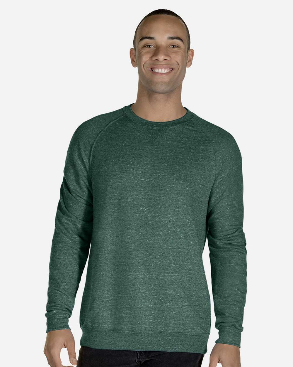 Unisex Snow Heather French Terry Crewneck Sweatshirt