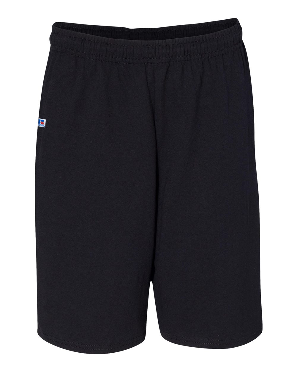 Russell Athletic Men's Cotton Shorts with Pockets, Premium - Black, Medium