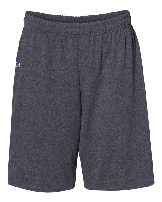 Russell Athletic Men's Dri-Power Fleece Short with Pockets, Black Heather, XL