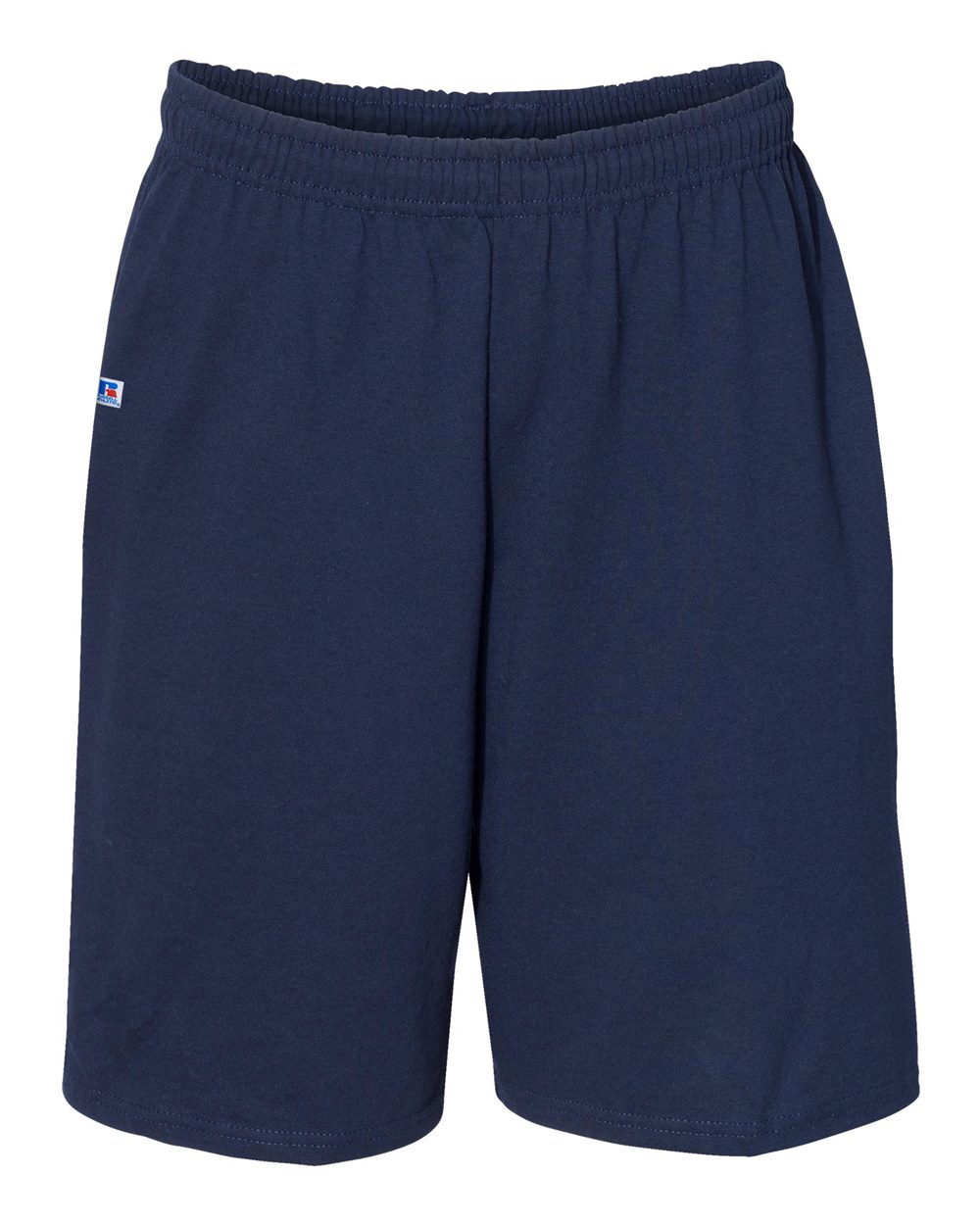 Russell Athletic Men's Cotton Shorts with Pockets, Premium - Navy, Large