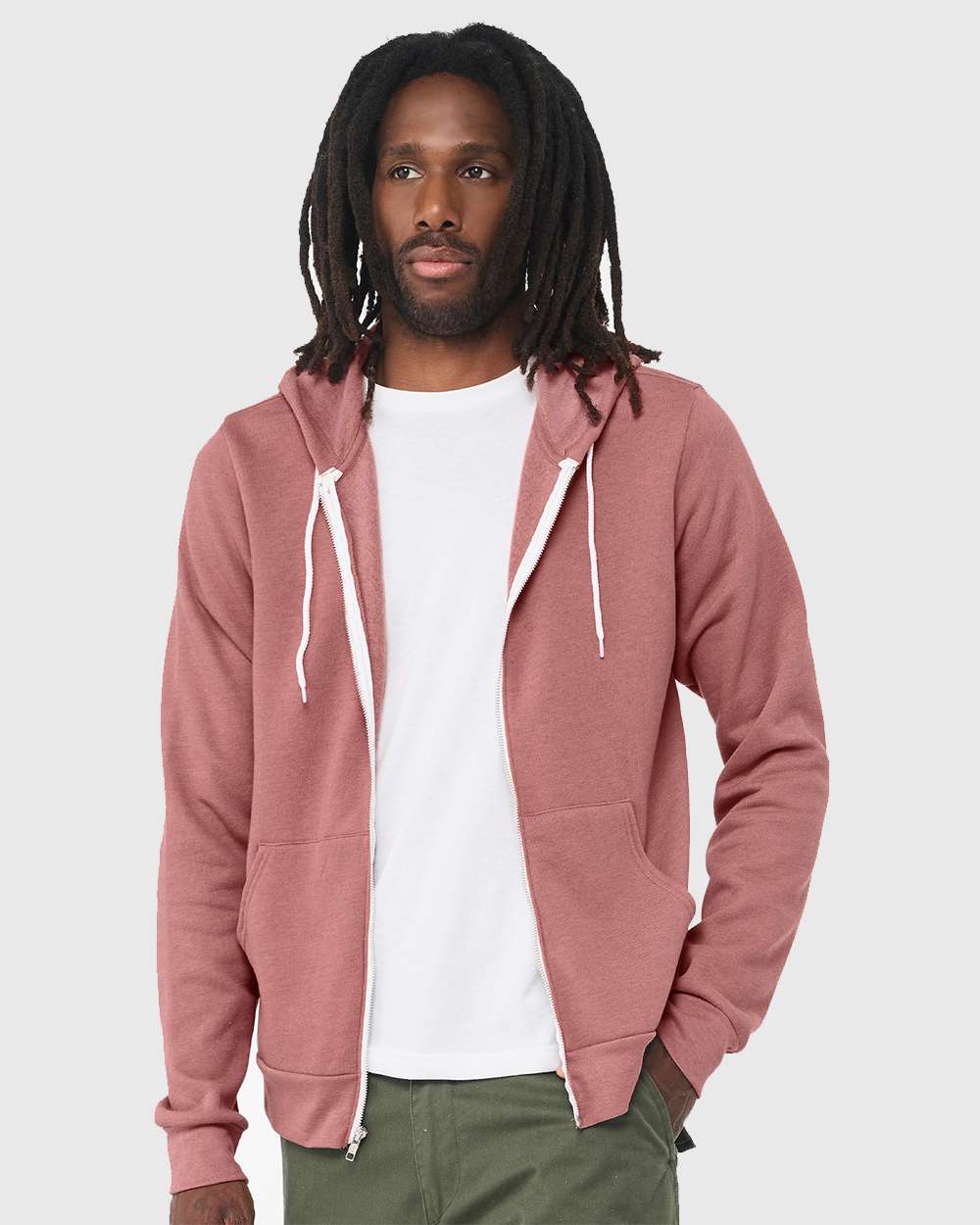 Unisex Sponge Fleece Full-Zip Hoodie Sweatshirt