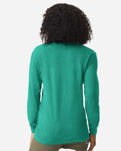 Unisex Garment-Dyed Heavyweight Long Sleeve Pocket T-Shirt