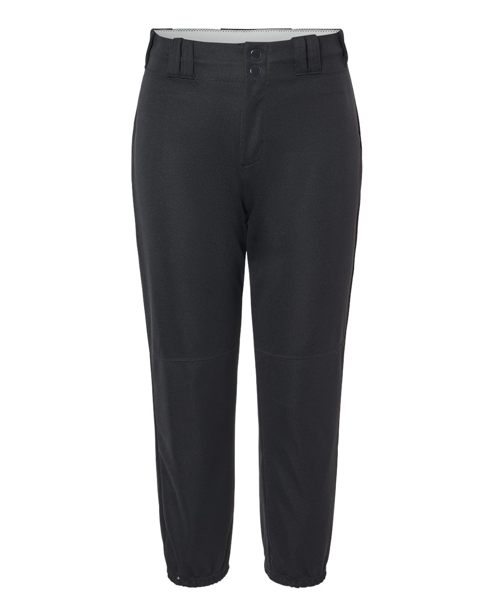 Alleson Athletic Fastpitch Softball Pants for Women. Low Rise Double Knit Black Softball Pants with Belt Loop (Style 605PBW) Small