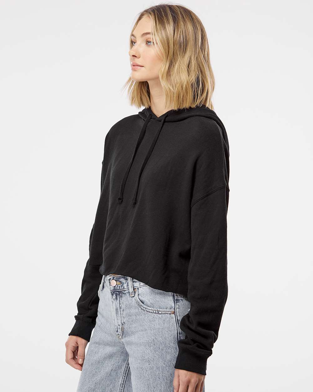 WomenÃ‚â€™s Lightweight Crop Hooded Sweatshirt