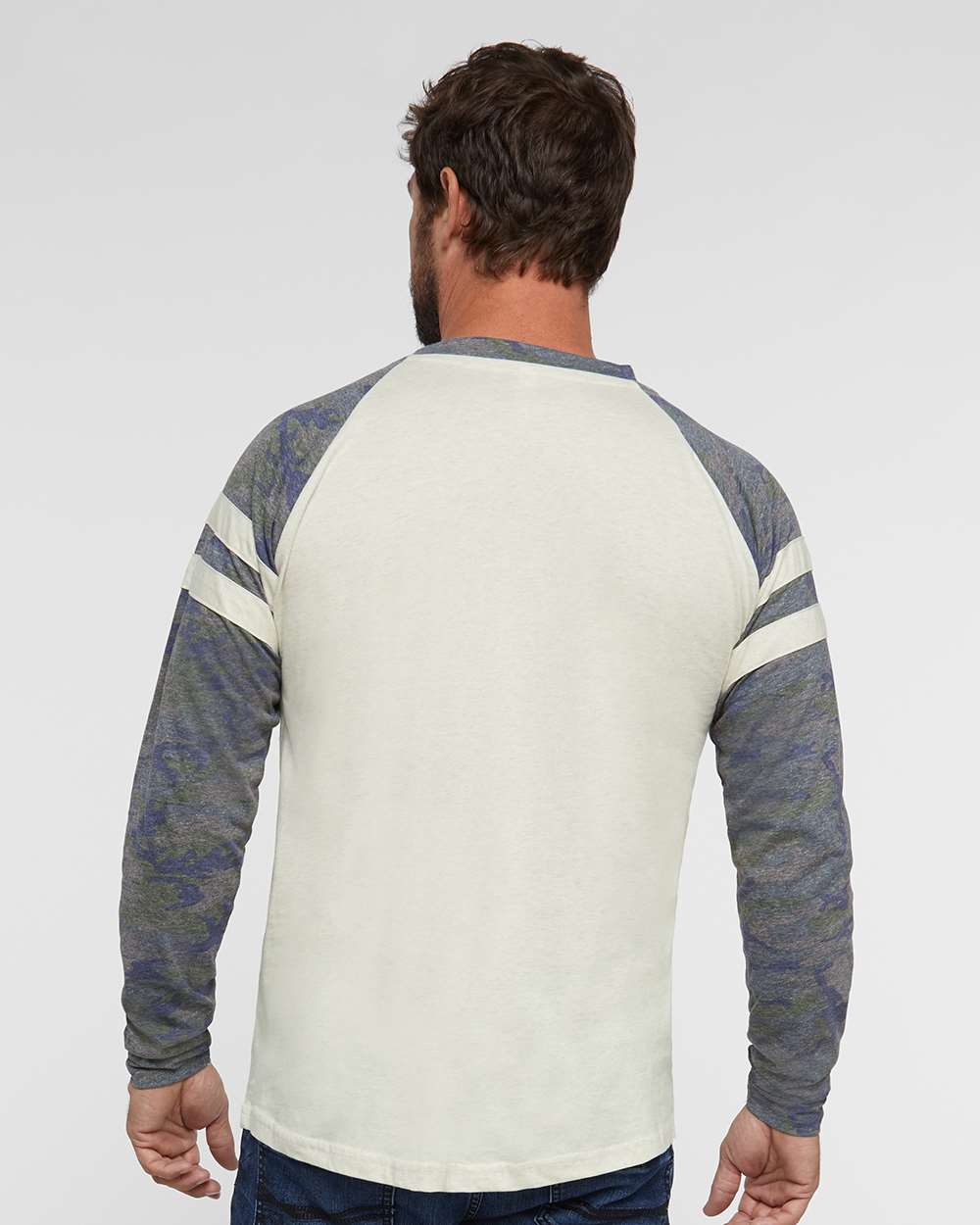Unisex Fine Jersey Mash Up Long Sleeve Tee