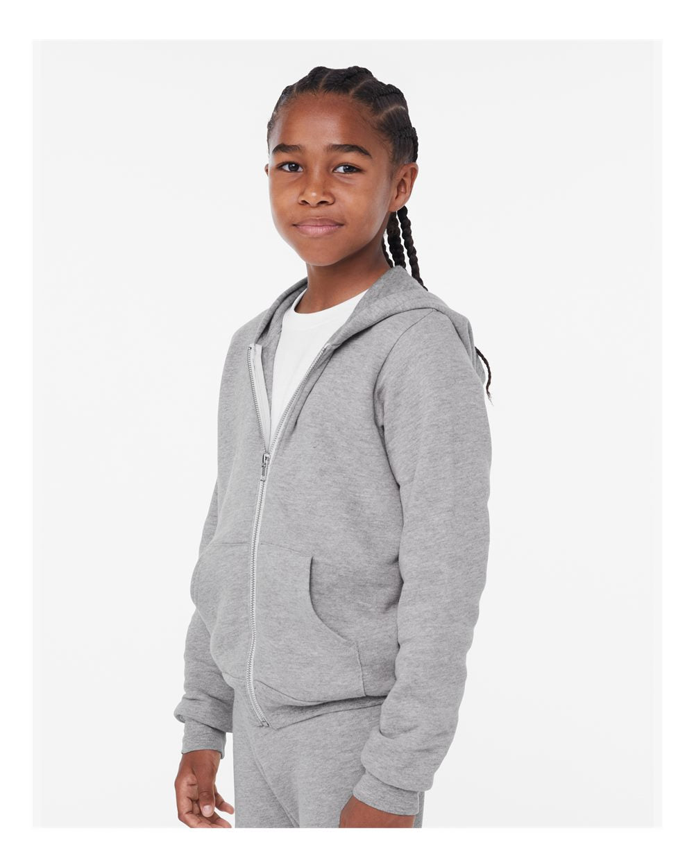 Youth Sponge Fleece Full-Zip Hoodie Sweatshirt