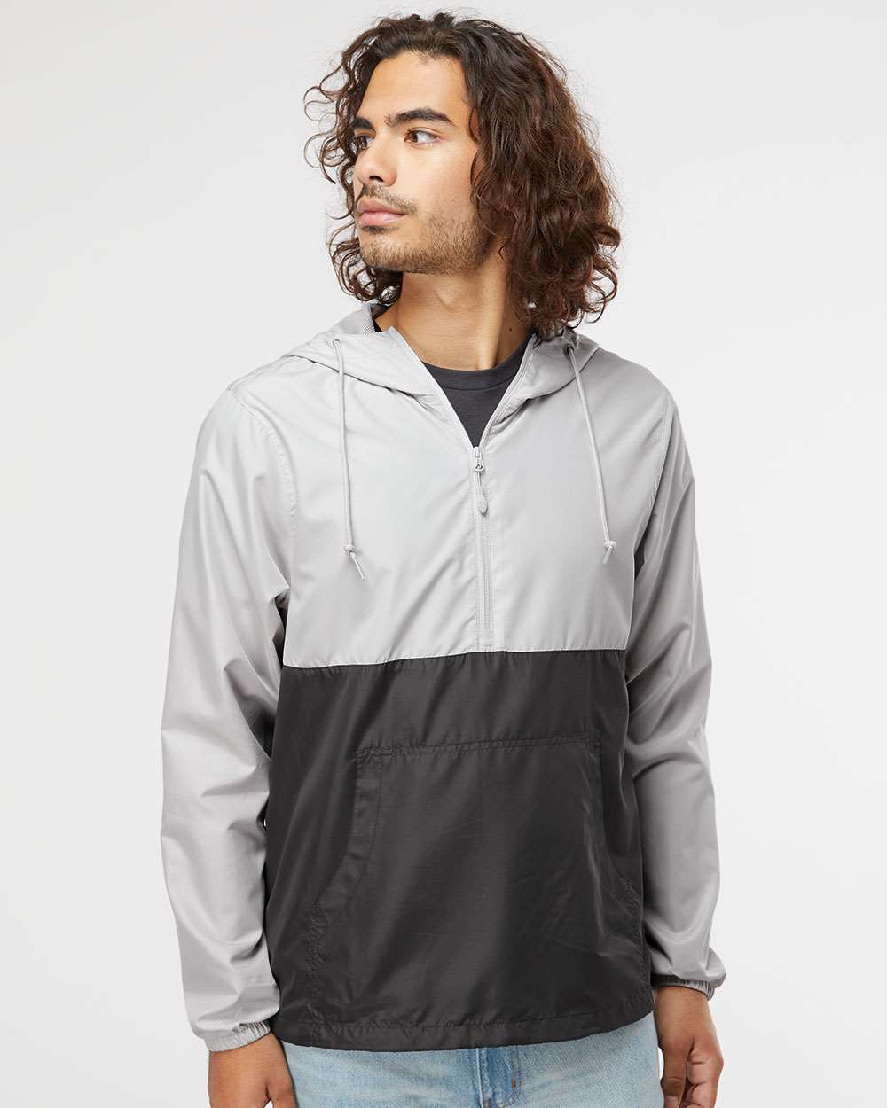 Independent Trading Co. Lightweight Quarter-Zip Windbreaker Pullover Jacket