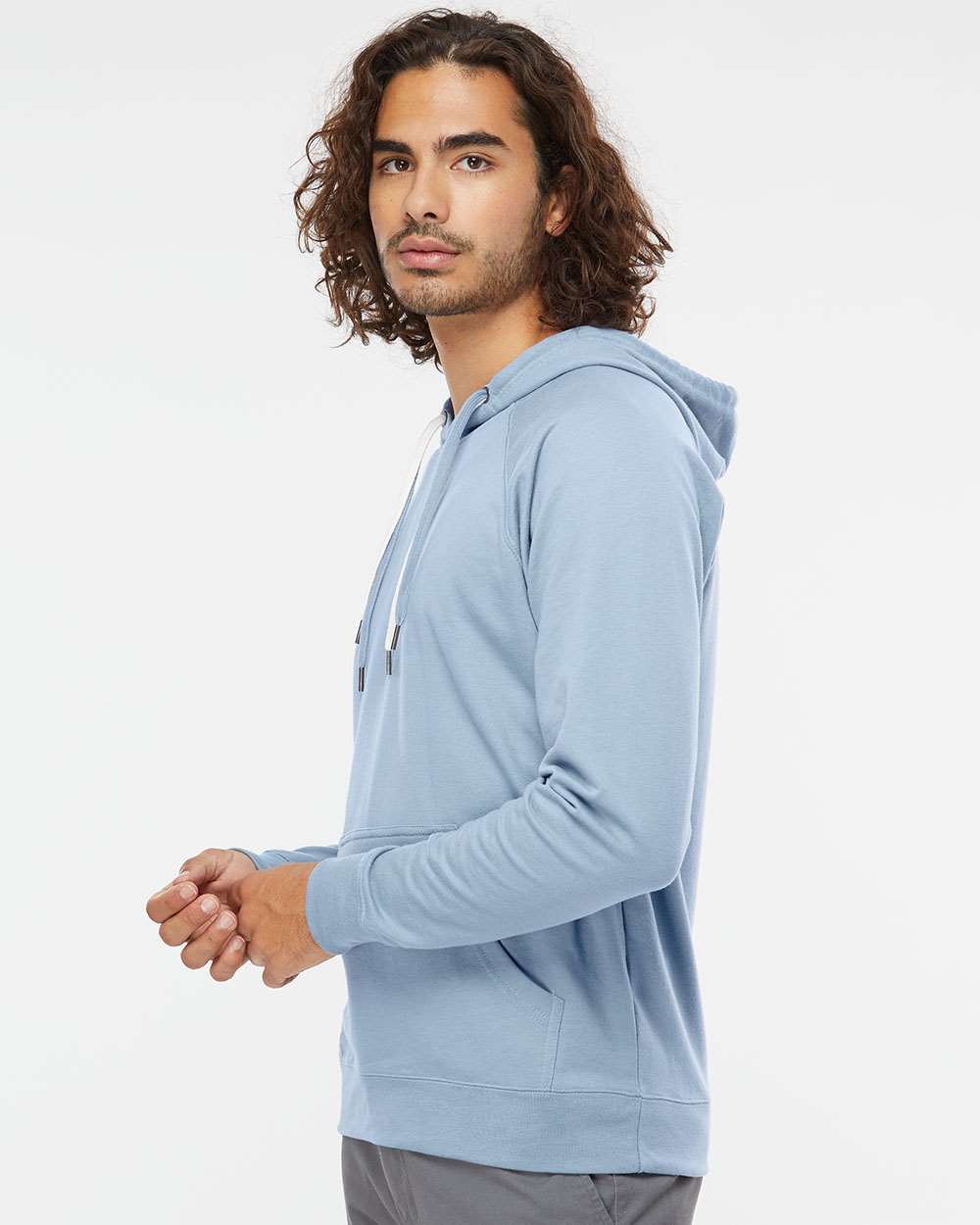 Unisex Icon Lightweight Loopback Terry Hooded Sweatshirt