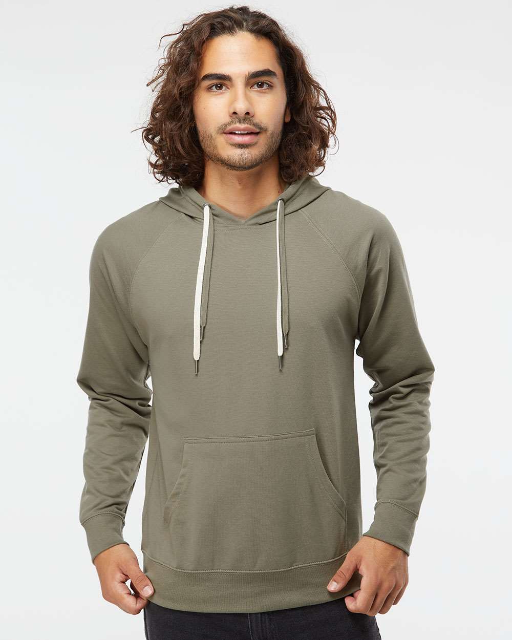 Unisex Icon Lightweight Loopback Terry Hooded Sweatshirt