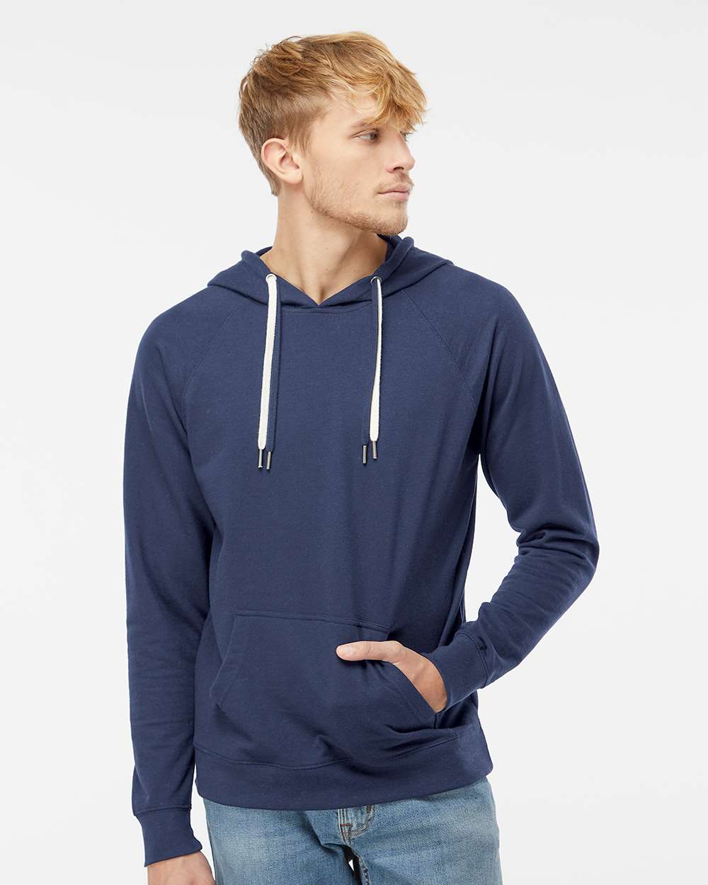 Unisex Icon Lightweight Loopback Terry Hooded Sweatshirt