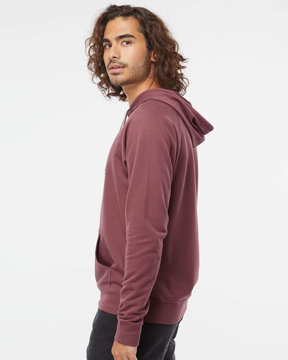 Unisex Icon Lightweight Loopback Terry Hooded Sweatshirt