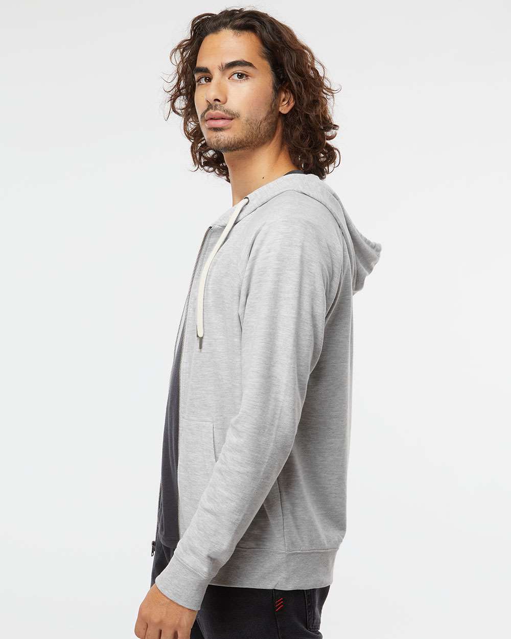 Unisex Icon Lightweight Loopback Terry Full-Zip Hooded Sweatshirt