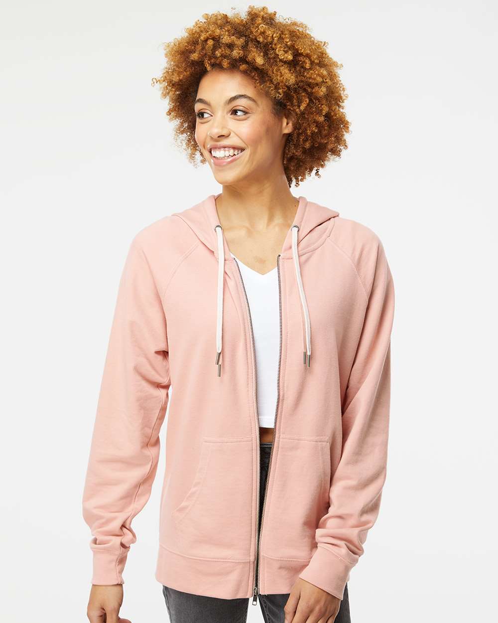 Unisex Icon Lightweight Loopback Terry Full-Zip Hooded Sweatshirt