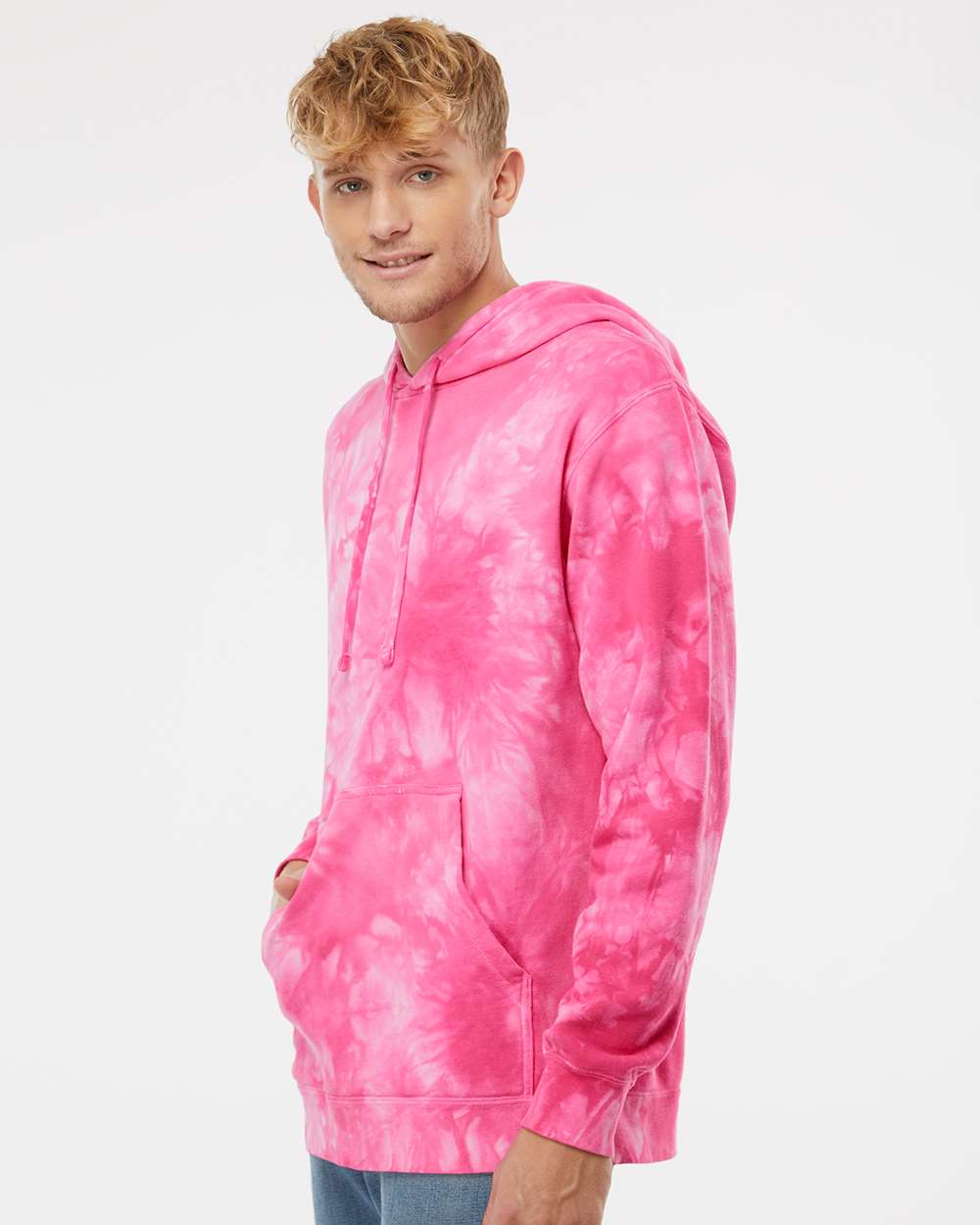 Unisex Midweight Tie-Dyed Hooded Sweatshirt
