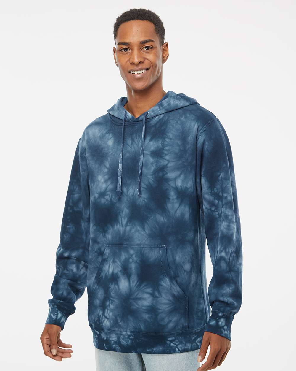 Unisex Midweight Tie-Dyed Hooded Sweatshirt