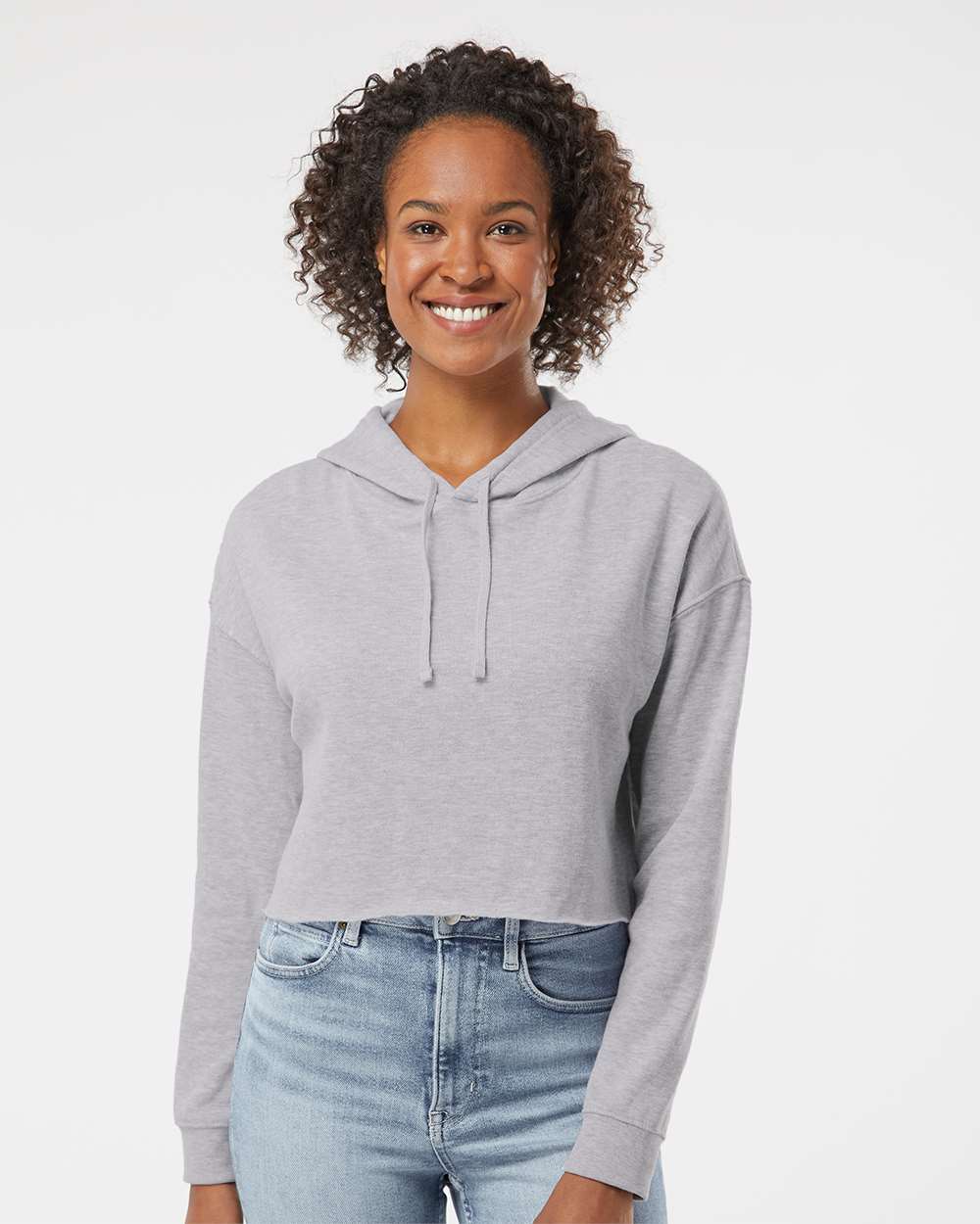 Independent Trading Co. Womenâ€™s Lightweight Crop Hooded Sweatshirt