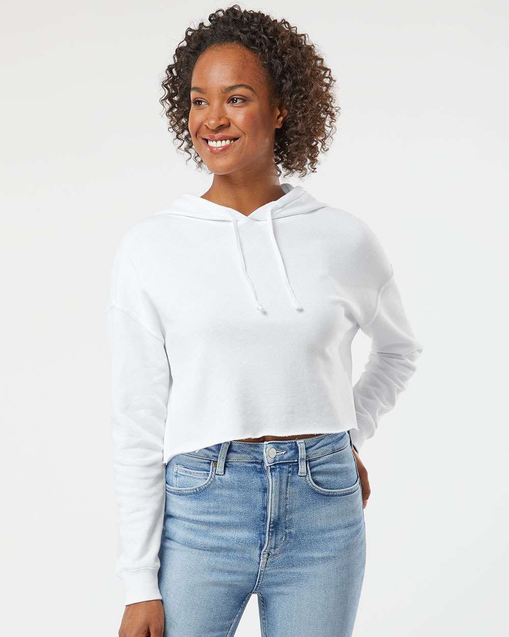 Independent Trading Co. Womenâ€™s Lightweight Crop Hooded Sweatshirt