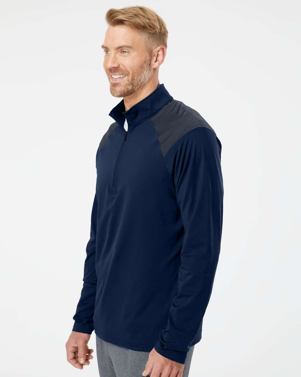 Men's Ultimate365 Lightweight Shoulder Stripe Quarter-Zip Pullover