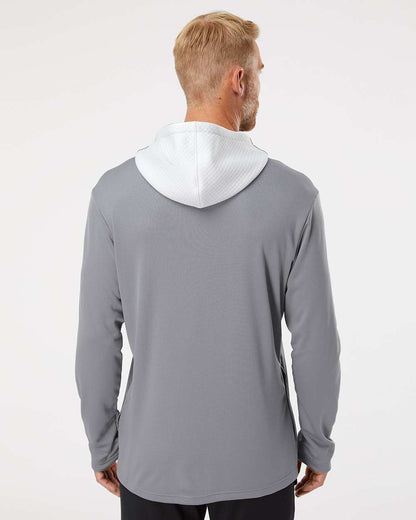 Men's Textured Mixed Media Midweight Hooded Sweatshirt