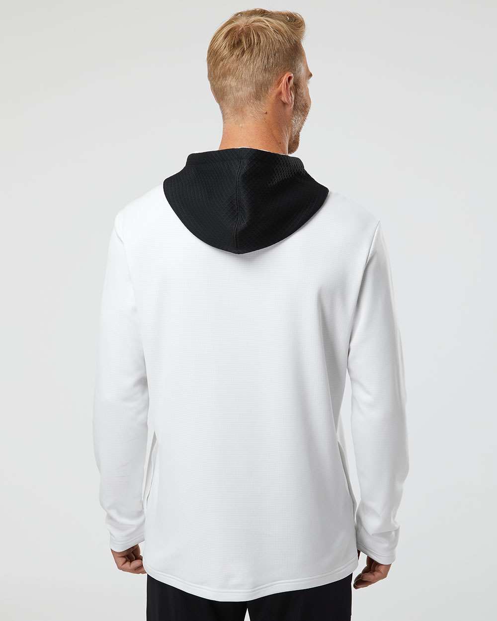 Men's Textured Mixed Media Midweight Hooded Sweatshirt