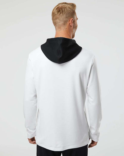 Men's Textured Mixed Media Midweight Hooded Sweatshirt