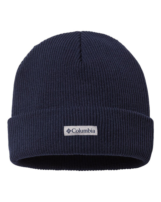 Columbia Unisex Whirlibird Cuffed Beanie, Dark Nocturnal/Nocturnal Marled/Logo, One Size