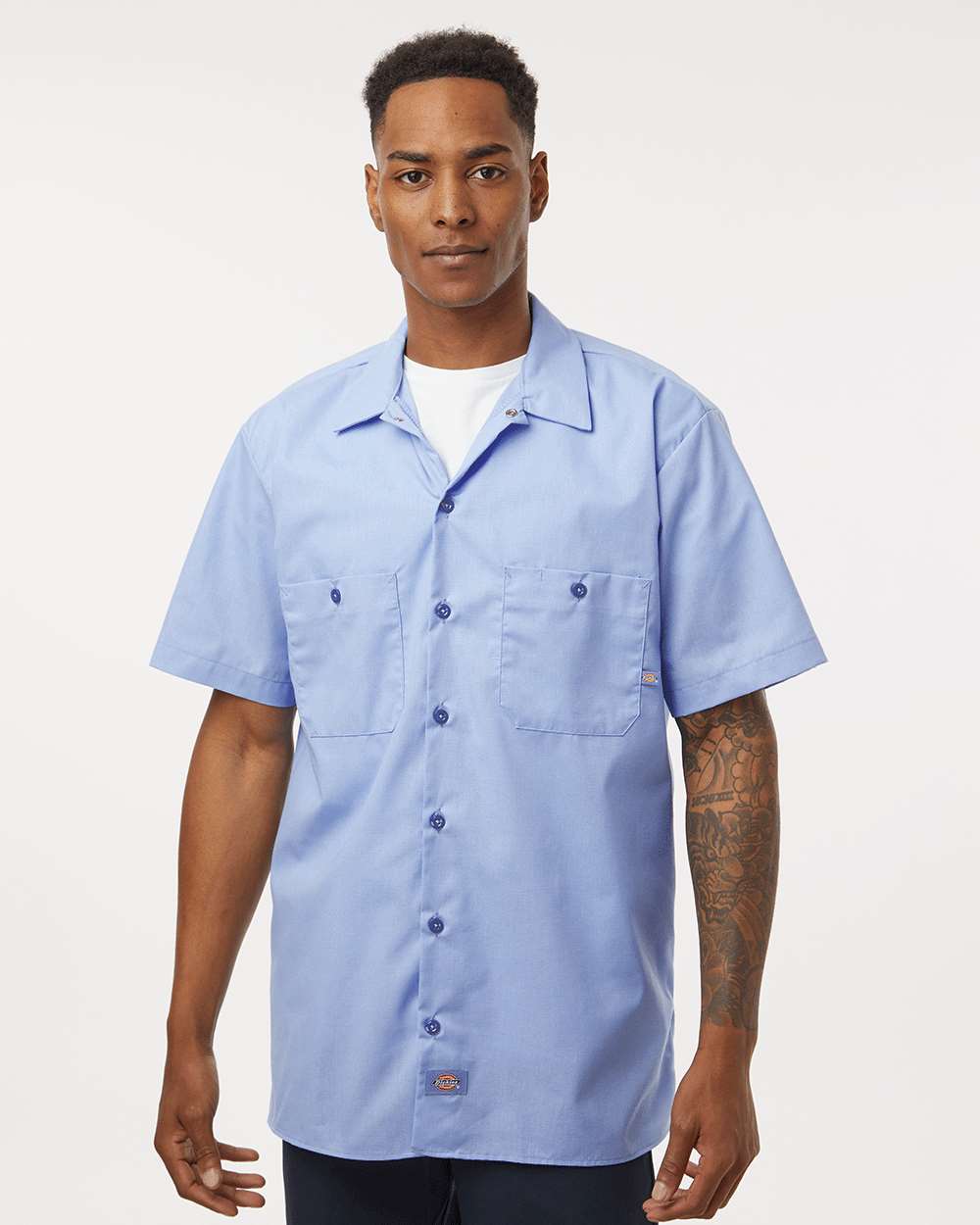 Men's Tall Industrial Short Sleeve Work Shirt