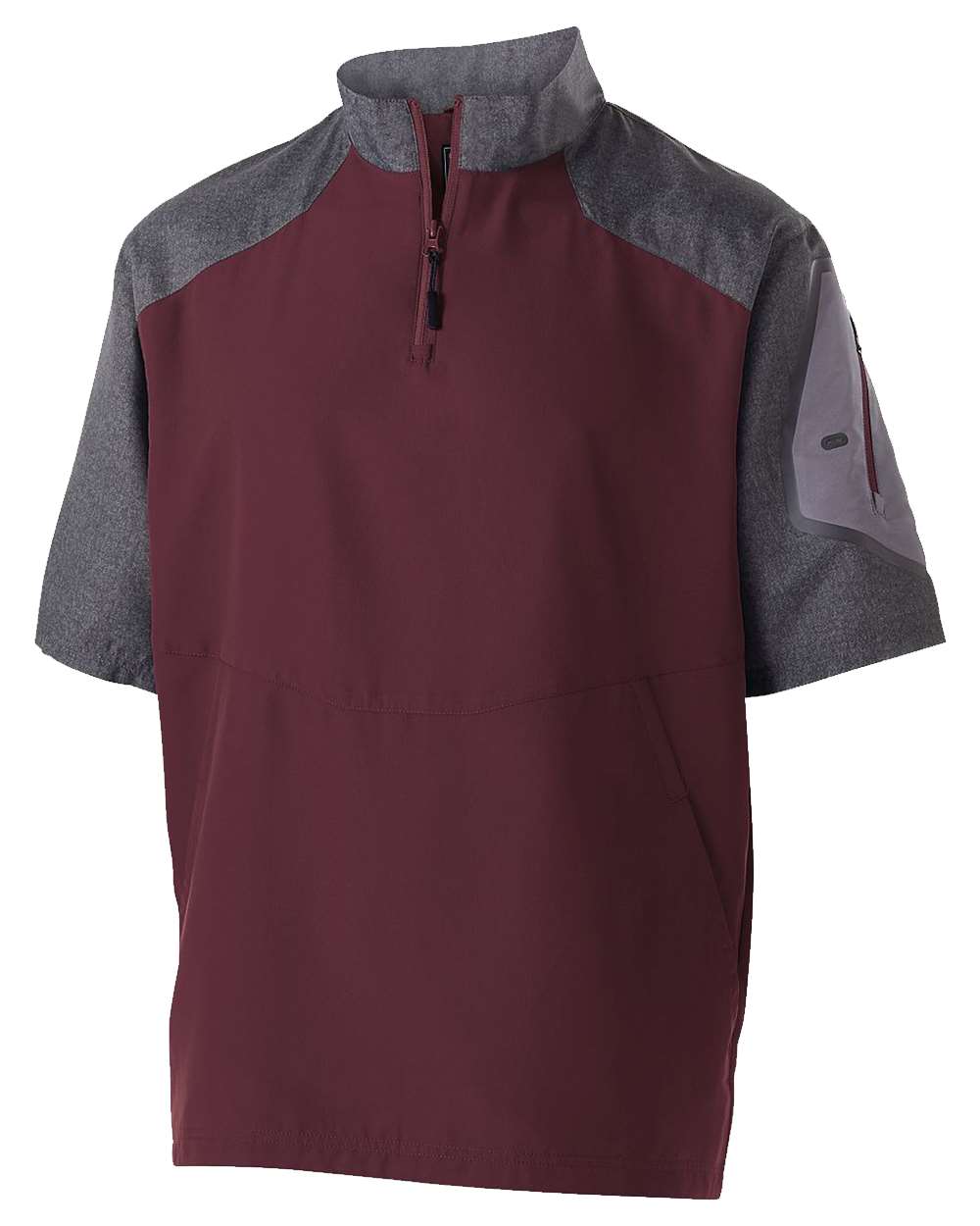 Holloway Men's Standard Raider Short Sleeve Pullover, Maroon, XX-Large