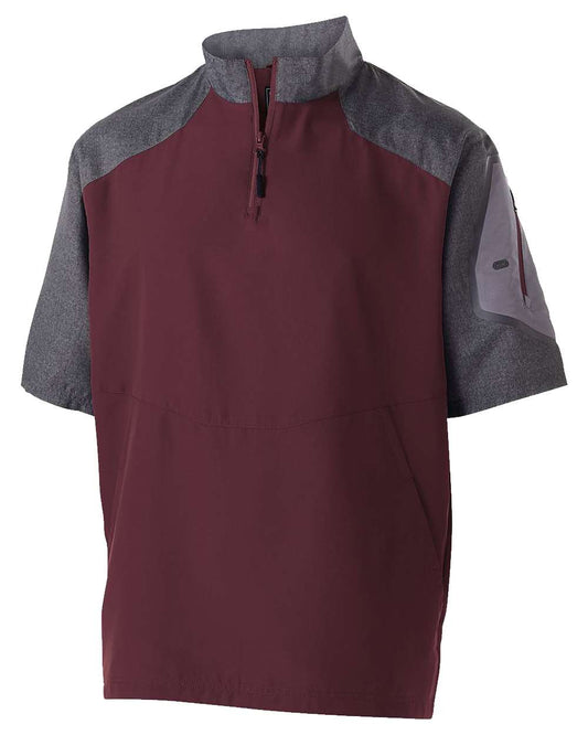 Holloway Men's Standard Raider Short Sleeve Pullover, Maroon, XX-Large