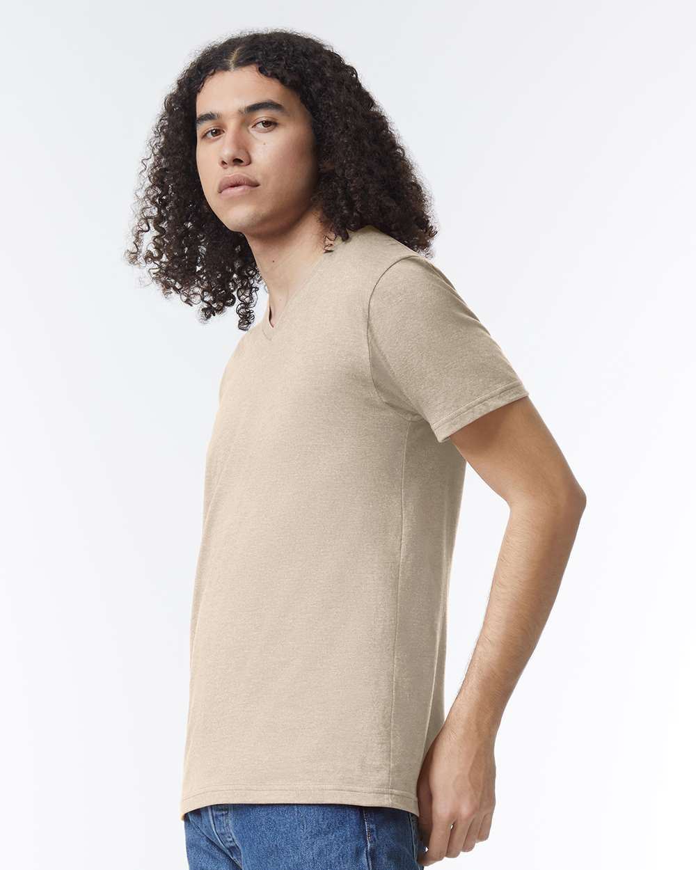 Unisex CVC V-Neck Tee