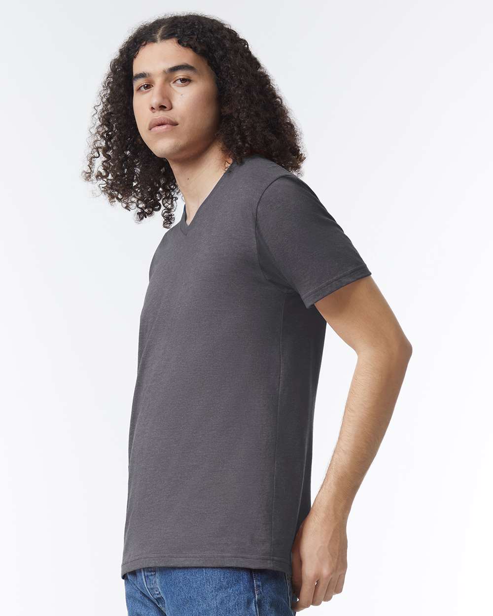 Unisex CVC V-Neck Tee