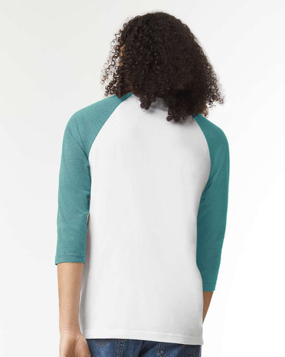 Unisex CVC Three-Quarter Sleeve Tee