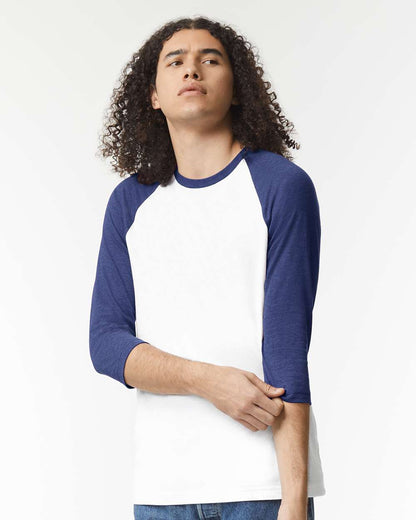 Unisex CVC Three-Quarter Sleeve Tee