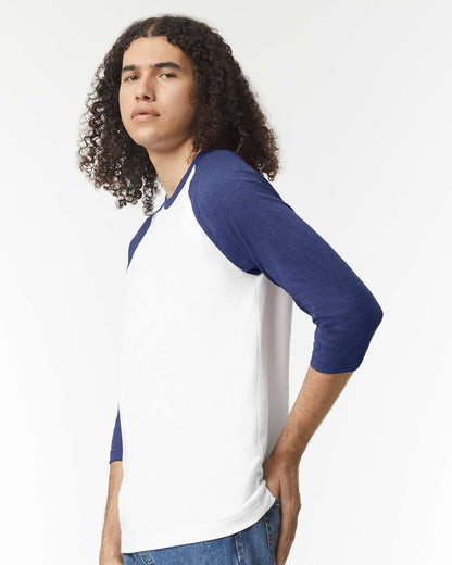 Unisex CVC Three-Quarter Sleeve Tee
