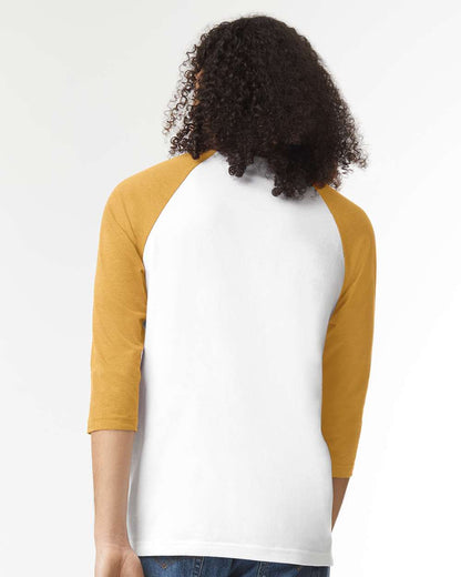 Unisex CVC Three-Quarter Sleeve Tee