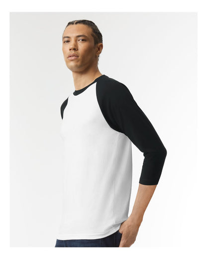 Unisex CVC Three-Quarter Sleeve Tee